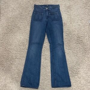 7 For All Mankind Dark Blue Flare Jeans